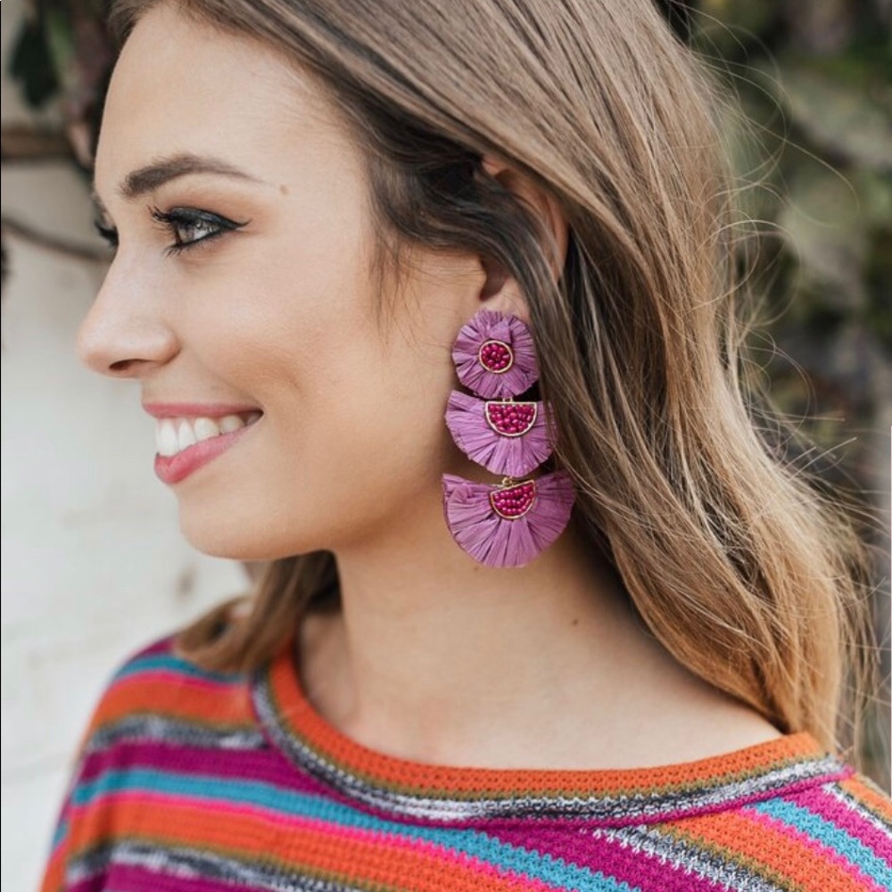 “Paris Lights” Earrings - Purple NIP